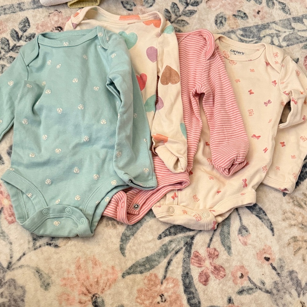 Carter's Pastel and Patterned Baby Bodysuit Collection